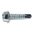 Midwest Fastener Self-Drilling Screw, #12 x 1 in, Zinc Plated Steel Hex Head Hex Drive, 30 PK 36042